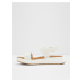 Bílé dámské kožené sandály na platformě ALDO Silyia