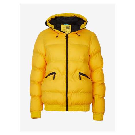 Žlutá dámská prošívaná zimní bunda s kapucí O'Neill Aventurine Jacket