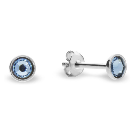 Náušnice modré se Swarovski Elements Pinpoint Studs K2038SS10AQ Aqua SPARK