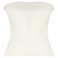 Trendyol Stone Corded Strapless Collar Woven Garnished Body Fitted Cotton Flexible Crop Knitted 