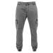Washed Cargo Twill Jogging Pants - grey