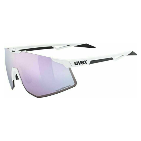 UVEX Pace Perform CV White Mat/Mirror Pink Cyklistické brýle