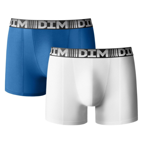 Blancheporte Sada 2 dlouhých boxerek 3D Flex Air modrá+bílá