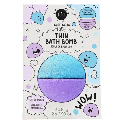 Nailmatic Kids koupelová bomba Blue + Violet 2x85 g