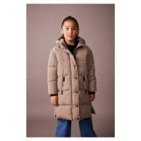 DEFACTO Girl's Water Repellent Plush Lining Long Coat