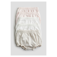 H & M - Svrchní kalhotky z bavlněného žerzeje 5 kusů - růžová