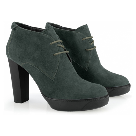 Luxusní zelené semišové kotníkové boty - HOGAN