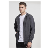 Basic Zip Hoody dřevěné uhlí