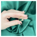 OLIVIE Stříbrný zásnubní prsten MAGIC GOLD 7168