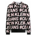 Calvin Klein Calvin Klein pánská černá mikina s logem LOGO AOP HOODIE