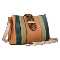 Klasická, barevná dámská messenger taška z ekologické kůže