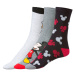 Dámské ponožky, 3 páry (Mickey Minnie/šedá/černá)