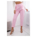 Nové punto kalhoty s řetízkem světle růžové