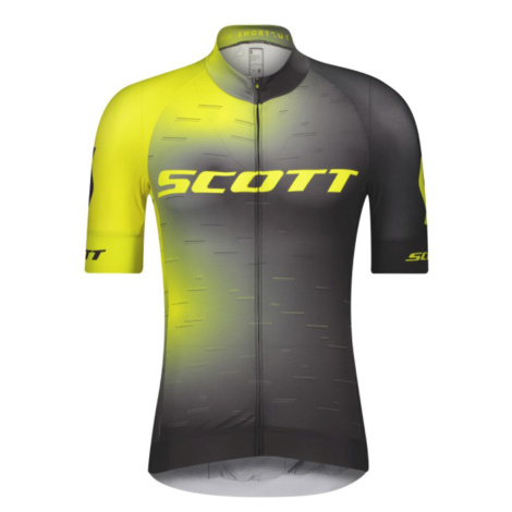 SCOTT Cyklistický dres s krátkým rukávem - RC PRO 2021 - žlutá/černá
