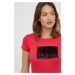 Bavlněné tričko Armani Exchange červená barva
