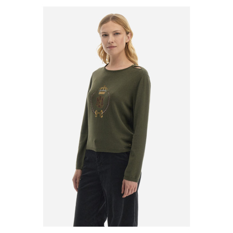 Svetr la martina woman tricot crew neck cachemi zelená