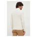 Vlněný svetr Sisley pánský, béžová barva