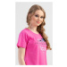 Vienetta Dámská noční košile s krátkým rukávem Moře - tmavě růžová