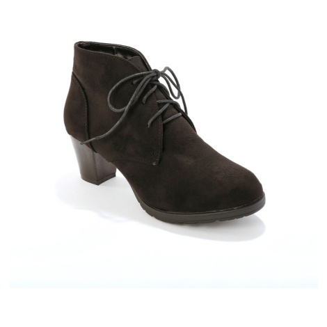Kotníkové boty na podpatku v dřevěném vzhledu Blancheporte