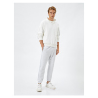 Koton Jogger Sweatpants With Lace-Up Waist, Zipper Pocket Detailed.