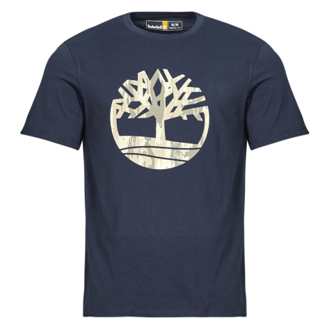 Timberland Camo Tree Logo Short Sleeve Tee Tmavě modrá