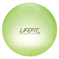 Gymnastický míč LIFEFIT® TRANSPARENT 65 cm, sv. zelený