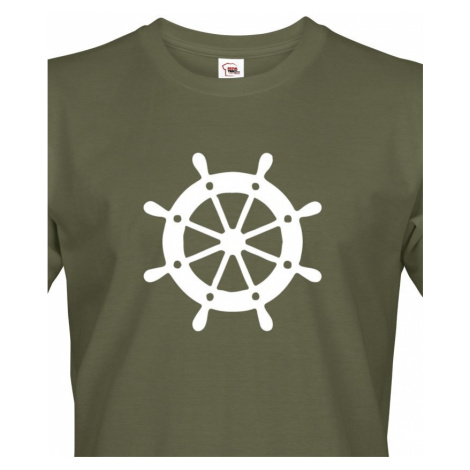 Pánské tričko pro zadáky s kormidlem - tričko na vodu pro kapitána lodi BezvaTriko