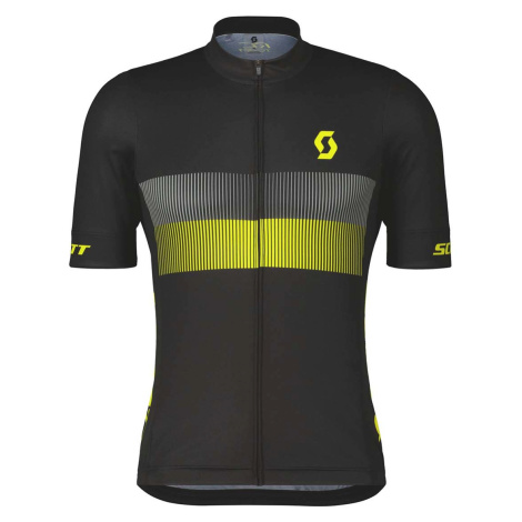 SCOTT Cyklistický dres s krátkým rukávem - RC TEAM 10 SS - žlutá/černá