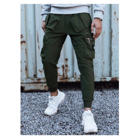 Khaki pánské cargo kalhoty BASIC