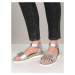 Sandály s nastavitelným suchým zipem Ara Stříbrná