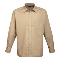 Premier Workwear Pánská košile s dlouhým rukávem PR200 Khaki -ca. Pantone 7503