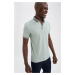 DEFACTO Slim Fit Polo Neck Short Sleeve Cotton Basic T-Shirt