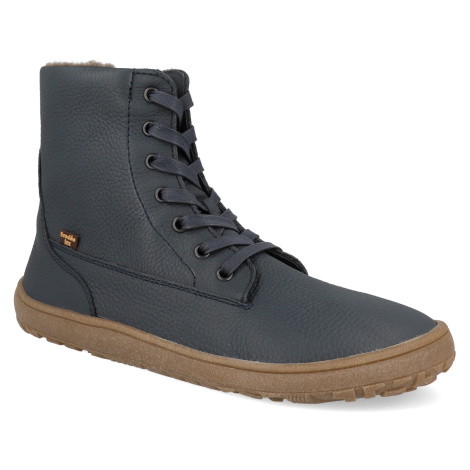 Barefoot zimní boty Froddo - Tex Laces Dark blue tmavě modré