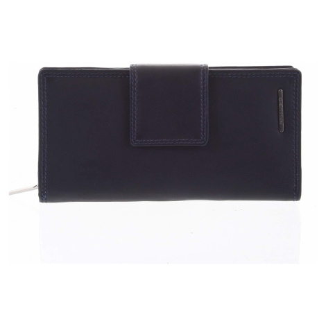 Velká dámská kožená peněženka modrá - Bellugio Glykys modrá