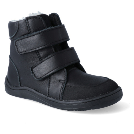Barefoot dětské zimní boty Baby Bare - Febo Winter Black Asfaltico černé
