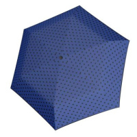 Derby Hit Mini Flat Dots - dámský skládací deštník, modrá, puntík