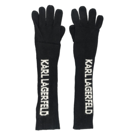Rukavice karl lagerfeld k/essential long ff glove černá