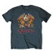 Queen Tričko Classic Crest Unisex Heather Blue