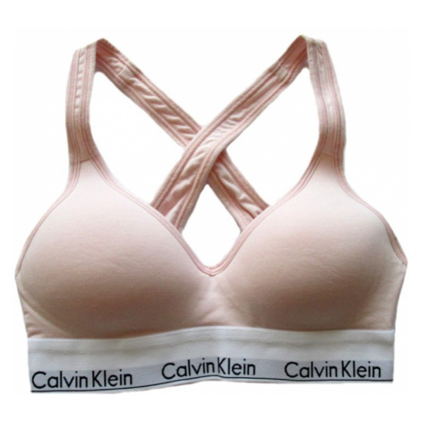 Dámská sportovní podprsenka Calvin Klein QF1654E růžová | bílá