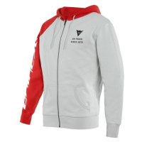 DAINESE PADDOCK FULL ZIP HOODIE mikina šedá/červená/černá