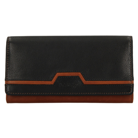 Lagen Dámská kožená peněženka BLC/24787/720 koňak/černá