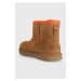 Dětské semišové sněhule UGG KIDS CLASSIC MINI ZIPPER TAPE L béžová barva