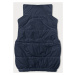 Tmavě modrá krátká dámská péřová vesta se stojáčkem (16M9092-215)