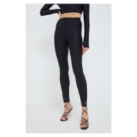 Legíny Versace Jeans Couture dámské, černá barva, s aplikací, 76HACE05 CJXXE