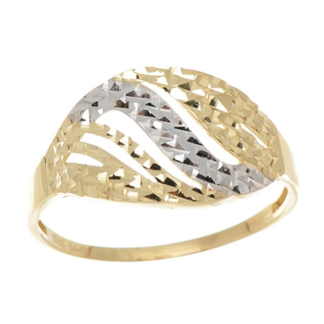 Prsten ze žlutého zlata bez kamínků PR0294F + DÁREK ZDARMA Veroma