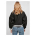 Ladies Oversized College Sweat Jacket - black