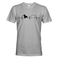Pánské tričko pro milovníky psů s potiskem Hrubosrstý jezevčík tep - skvělý dárek