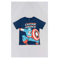 Dětské bavlněné tričko zippy x Marvel tmavomodrá barva, s potiskem