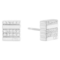 Calvin Klein Krásné ocelové náušnice s krystaly 35000370