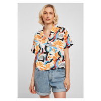 Ladies AOP Satin Resort Shirt - magicmangoabstract